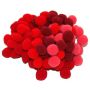 Pompony kreatywne Brewis 1cm Czerwone Mix, 100szt - 3